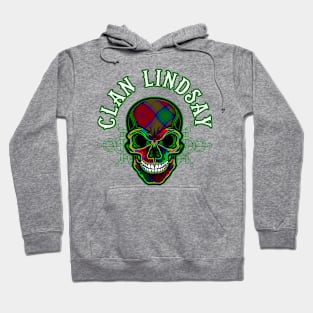 Scottish Clan Lindsay Tartan Celtic Skull Hoodie